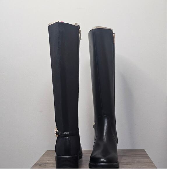 Tommy Hilfiger Women's Imizza Side Zip Riding Boots Size 10 Black NWT - Picture 4 of 6